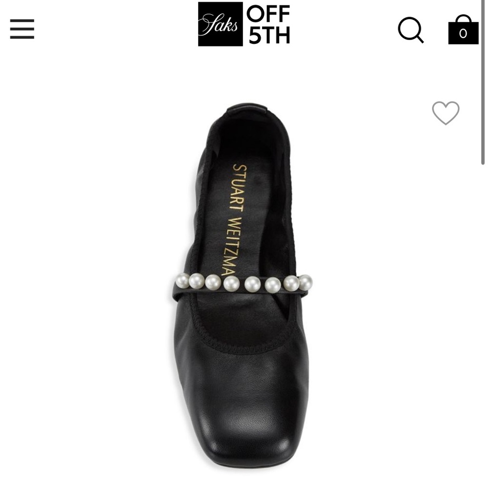 Stuart Weitzman Black Pearl-Embellished Loafers